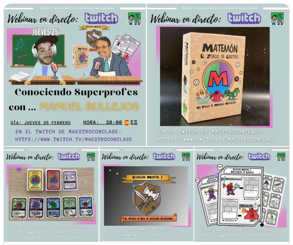 Entrevista en el canal de Twitch de «Maestro con clase»