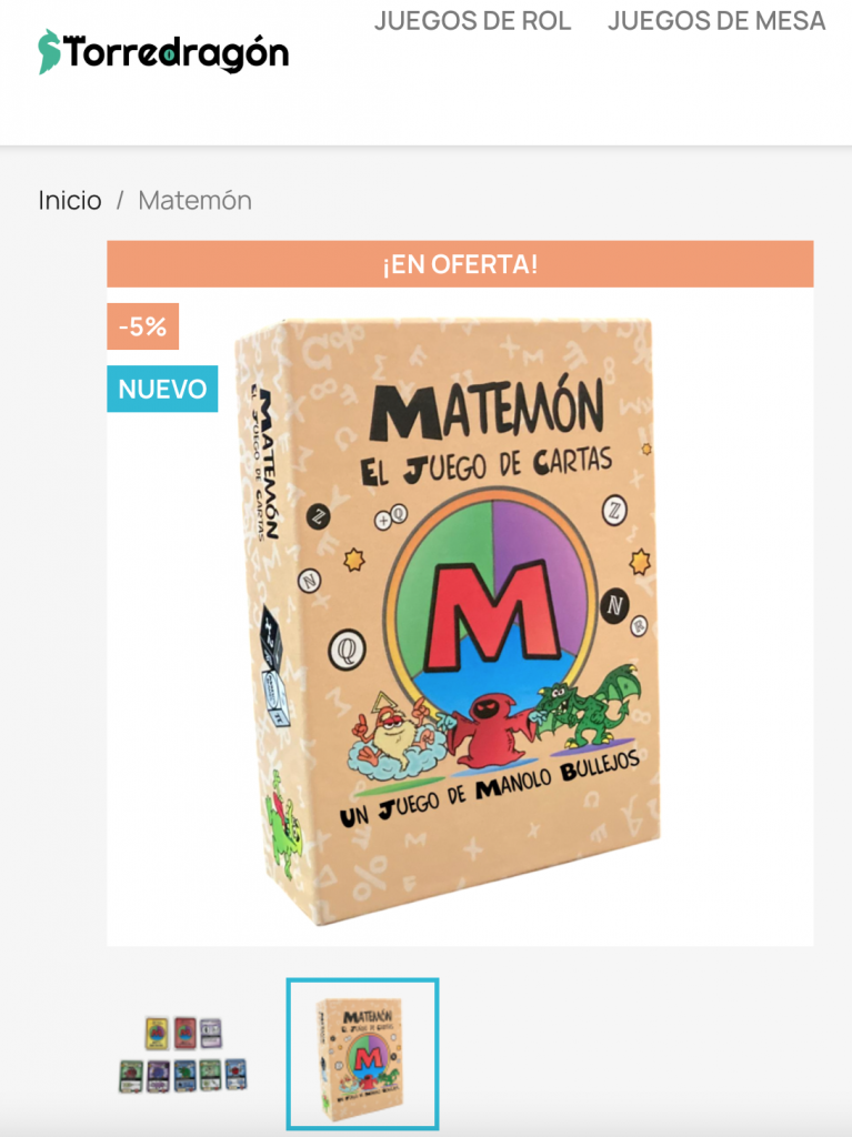 ¡¡¡Matemón ya está a la venta!!!